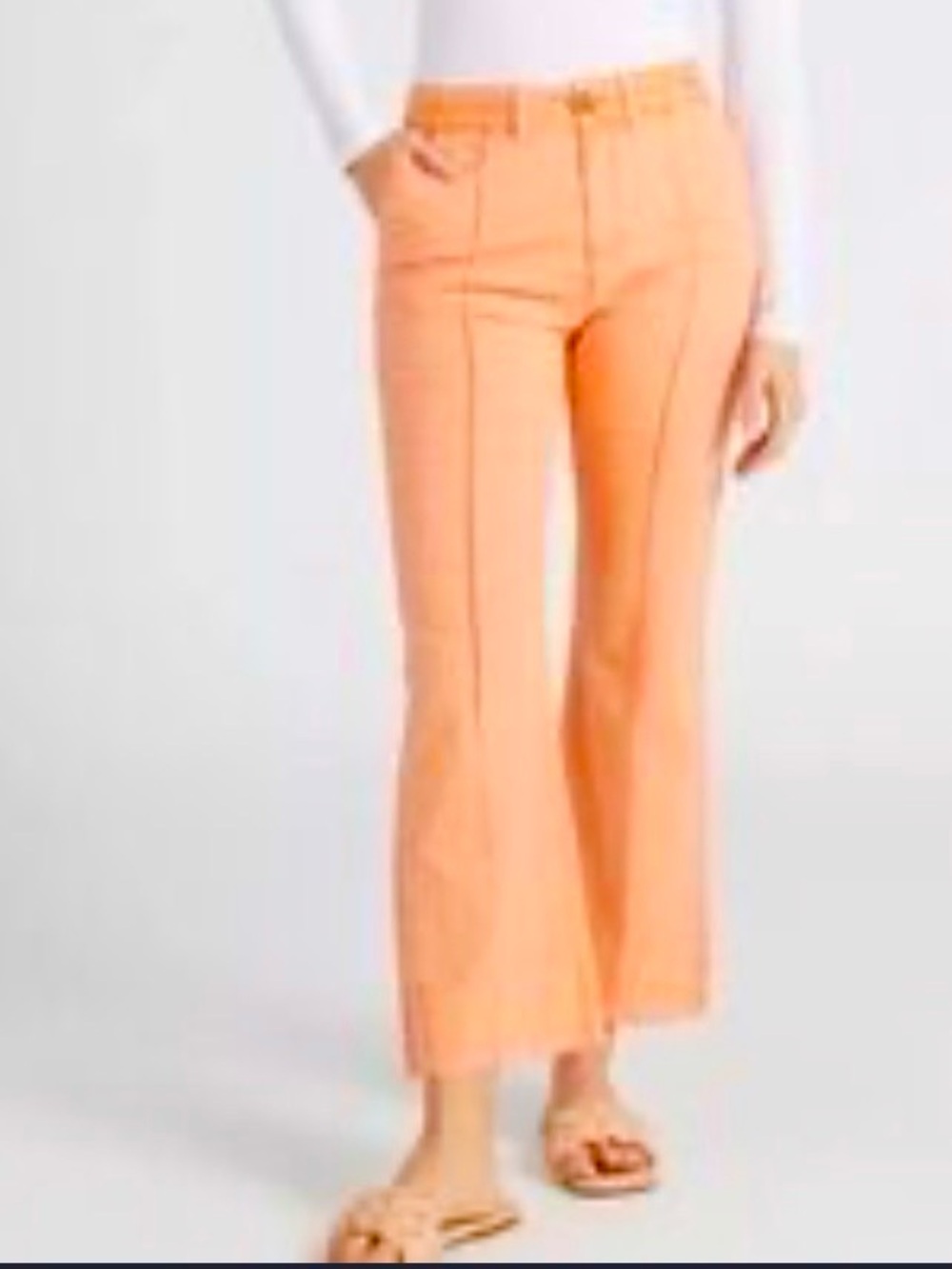 NWT Habitual Flare Braided Waist Linen Cotton Blend Summer Beach Cowgirl Pants 8